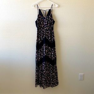 Black Floral Lace Maxi Dress